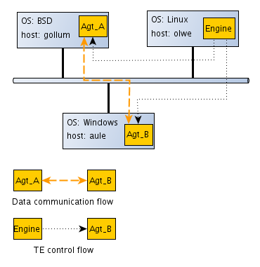 TE components location for testing BSD vs Windows configuration